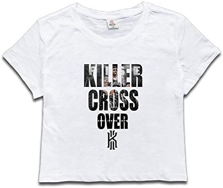 Custom Woman Kyrie Killer Crossover Midriff Tshirts Size L White