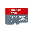 SanDisk SDSDQU-064G-U46A Ultra 64GB Class 10 microSDXC Card Including microSDXC to SD Adapter