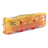 Brown Rice Snaps Cheddar with Organic Brown Rice 3.5 Ounce Packs Pack of 12 by Edward & Sons