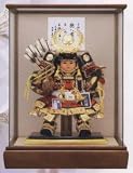 五月人形子供大将ケース飾り　大将パノラマケース「徳川家康」　sb-33