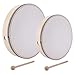Foraineam 10 Inch & 8 Inch Hand Drum Kids Percussion Wood Frame Drum with Drum Stick
