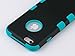 ULAK iPhone 6S Case, iPhone 6 Case, Shock-Absorbing Case with Hybrid 3in1 Soft Silicone + Hard PC Cover for Apple iPhone 6/6S 4.7 Inch Device (Black/Blue)