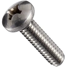 ASME B18.6.3 18-8 Stainless Steel Pan Head Machine Screw, Phillips Drive
