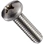 Stainless Steel Machine Screw, Pan Head, Phillips Drive, 1/4"-28, 1-1/4" Length (Pack of 100)
