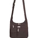 baggallini Cross Body City Bagg: Espresso/Tomato Shoulder Bags