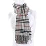 GREY Burberry Check Scarf
