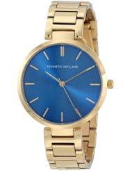 Kenneth Jay Lane Womens KJLane-1706 Gold Ion-Plated Stainless Steel Bracelet Watch