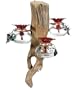 "Drifter" Hummingbird Feeder - Driftwood with Clear Glass Feeding Stations