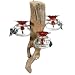 "Drifter" Hummingbird Feeder - Driftwood with Clear Glass Feeding Stations