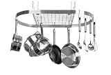 Innova Leyse Brushed Stainless-Steel Oval Pot Rack