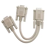 NEW 1 PC to 2 MONITORS SPLITTER CABLE FOR VGA VIDEO