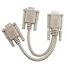 NEW 1 PC to 2 MONITORS SPLITTER CABLE FOR VGA VIDEO