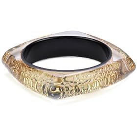 Joanna Laura Constantine Gold Resin Texture Bangle Bracelet