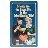 I Love Lucy Salad Bowl Embossed Tin Sign **