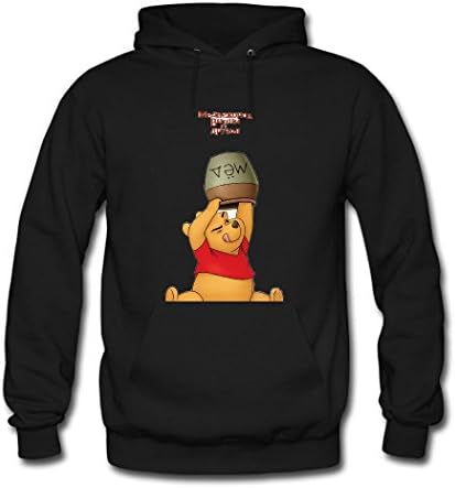 HanjieO Popular Winnie the Pooh Long Sleeve Hoodies For Women Large Black