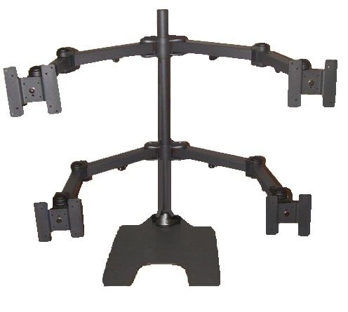 Articulating Quad Monitor Free Standing Up to 26