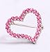 14KT White Gold Heart Shape Pink Sapphire Pin
