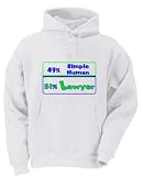 49% Simple Human 51% Lawyer Adult Hooded (Hoody) Sweatshirt In Various Colors