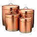 Kitchen & Housewares : Satin Copper Canister Set