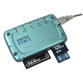 Click here to buy Digital Foci Memory Card Gateway USB 2.0 Multi-Format Card Reader Writer (Crystal Blue) by Digital Foci.