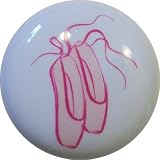 Pink Ballet Slippers Ceramic Cabinet Drawer Pull Knob
