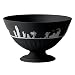 Wedgwood Jasper Classic 7-Inch Bowl, White on Black Footed