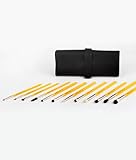 Bdellium Tools Professional Antibacterial Makeup Studio Line Eyes 12pc. Brush Set with Roll-Up Pouch