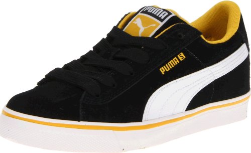 PUMA S Vulc Jr Sneaker (Little Kid/Big Kid),Black/White/Team Yellow,13.5 M US Little Kid On Sale