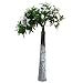 BLUMENVASE GLASVASE VASE SCHWARZ MIT SCHNEE-EFFEKT