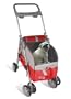 RED PET Dog Cat 3 IN 1 DELUXE PET STROLLER