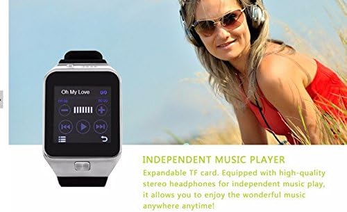 Hornet Electronics TM, GV09 Smart Watch HD Touch Screen, with Anti-lost SMS Sync Pedometer Sleep Monitoring Support SIM/TF Card for iOS, Android