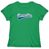 T-SHIRT WOMAN GREEN  RETRO PUERTO RICO 