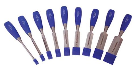 Footprint 87 Series 127494 Set of 9 Blue Poly Handle Chisels