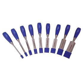 Footprint 87 Series 127494 Set of 9 Blue Poly Handle Chisels by Footprint