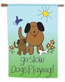 Toland, Dogs Playing Garden Flag, 12.5 x 18, #117100