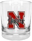 NCAA Nebraska Cornhuskers Rocks Glass
