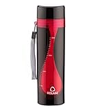 Bwiv Tritanプラボトル オフィスボトル 茶こし付き ストラップ付き水筒 BPAフリー 子供 学生用 350ML レッド×ブラック