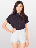 American Apparel Unisex Poplin Short Sleeve Button-Up Shirt