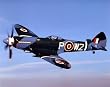 RAF Spitfire (In Sky) Art Poster Print - 19x13