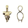 22K Gold Plated Lovely Leaf Pinch Bail 21.5mm (1)