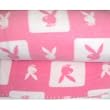 Playboy Bunny Pink & White Fleece Throw 0105 - 50"x60"