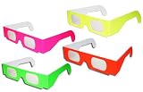 Fireworks / Rainbow / Prism / Diffraction Glasses - 4 Pair