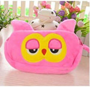 NiceGirl(TM) Large Storage Pencil Case Pencil Holder Cosmetic Makeup Pouch Zipper Bag Rose Owl