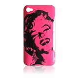 Marilyn Monroe Snap-On Carrying Case for iPhone 4 (Pink with Black Silhouet ....