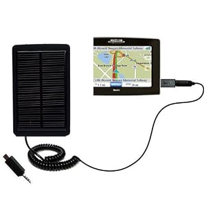 Solar Powered Rechargeable External Battery Pocket Charger for the Magellan Maestro 5310 - uses Gomadic TipExchange Technology