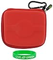EVA Hard Shell Cube Case (Red) for Garmin nüvi 350 3.5-Inch