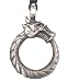 Oroborus Dragon Circle Pewter Pendant Necklace