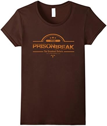 Women's Prison Break T-shirt: The Breakout Return. Large Brown