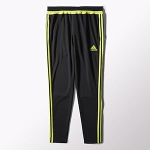 adidas Tiro 15 Soccer Training Pant, Black/Solar Yellow, Adult Size XS