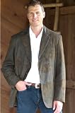 Men's 3-Button Italian Lambskin Leather Blazer